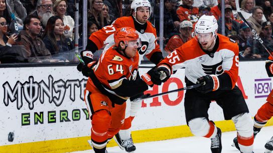 Ducks battle back, take a point in sluggish OT loss to Flyers taken at Honda Center (Anaheim Ducks)