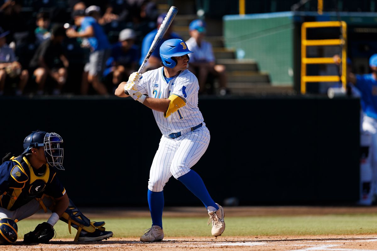 Roch Cholowsky #1 of UCLA Bruins at bat during the game against UC Irvine Anteaters at Jackie Robinson Stadium on November 1, 2025 in Los Angeles, California. Roch Cholowsky #1 of UCLA Bruins at bat during the game against UC Irvine Anteaters at Jackie Robinson Stadium on November 1, 2025 in Los Angeles, California.