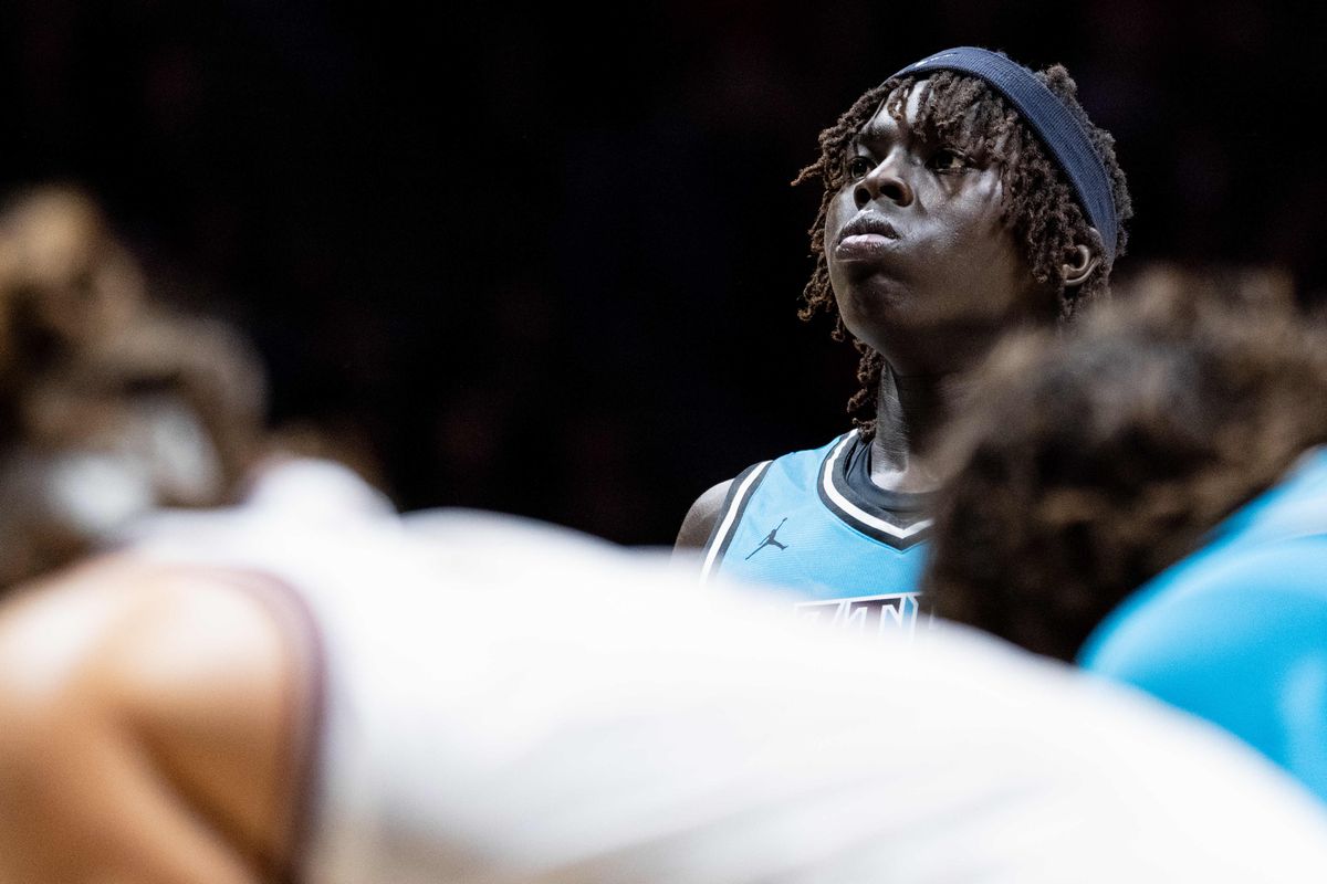 San Diego State forward Magoon Gwath (0) shoots free throws during an NCAA Basketball game against Troy, Tuesday November 18, 2025 at Viejas Arena in San Diego, Calif. San Diego State forward Magoon Gwath (0) shoots free throws during an NCAA Basketball game against Troy, Tuesday November 18, 2025 at Viejas Arena in San Diego, Calif.