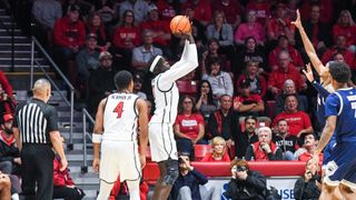 Lots to love from Gwath, Dixon-Waters and Aztecs in solid win over Wolf Pack taken at Viejas Arena (San Diego State Aztecs). Photo by Ardie Crenshaw - The Sporting Tribune