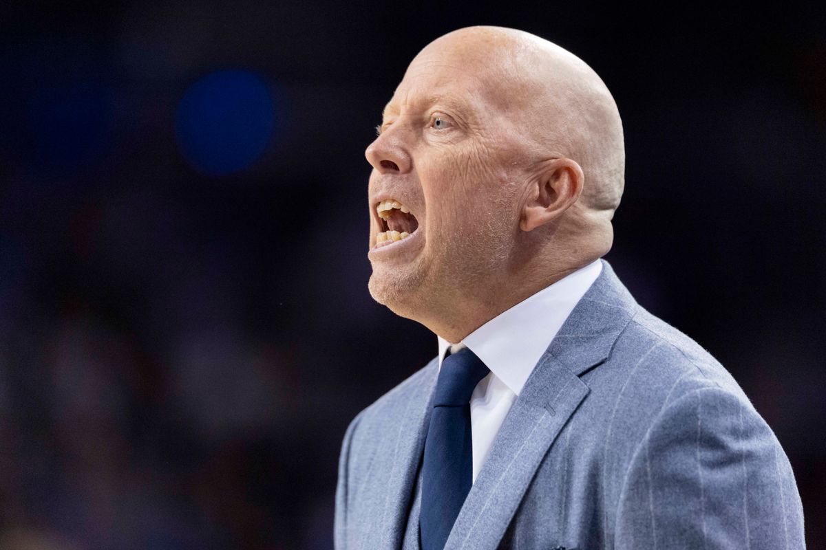 Head coach Mick Cronin of the UCLA Bruins yells from the sideline during an NCAA basketball game against the Nebraska Cornhuskers, Tuesday March 3, 2026 in Los Angeles, Calif. Head coach Mick Cronin of the UCLA Bruins yells from the sideline during an NCAA basketball game against the Nebraska Cornhuskers, Tuesday March 3, 2026 in Los Angeles, Calif.