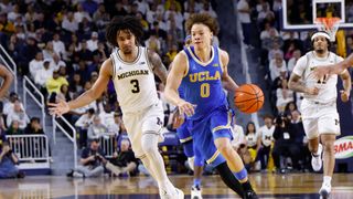 UCLA suffers second half collapse in blowout to No. 2 Michigan taken at Crisler Center (UCLA Bruins). Photo by Rick Osentoski-Imagn Images
