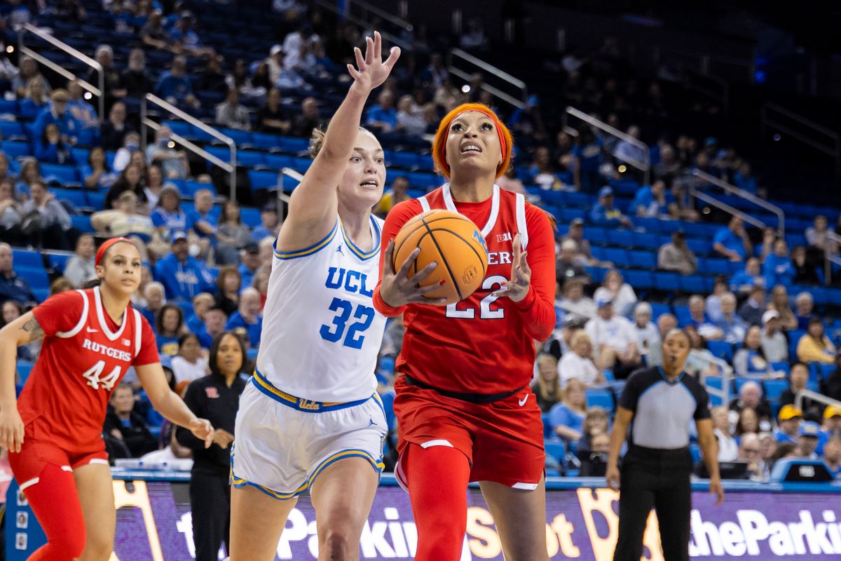 Zachara Perkins #22 of the Rutgers Scarlet Knights lays the ball up during an NCAA basketball game against the UCLA Bruins, Wednesday February 4, 2026 in Los Angeles, Calif. Zachara Perkins #22 of the Rutgers Scarlet Knights lays the ball up during an NCAA basketball game against the UCLA Bruins, Wednesday February 4, 2026 in Los Angeles, Calif.