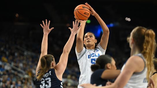 First half stutter turns into second half stomping in No. 1 UCLA's win over No. 16 Cal Baptist taken at Pauley Pavilion (UCLA). Photo by Edwin So - The Sporting Tribune