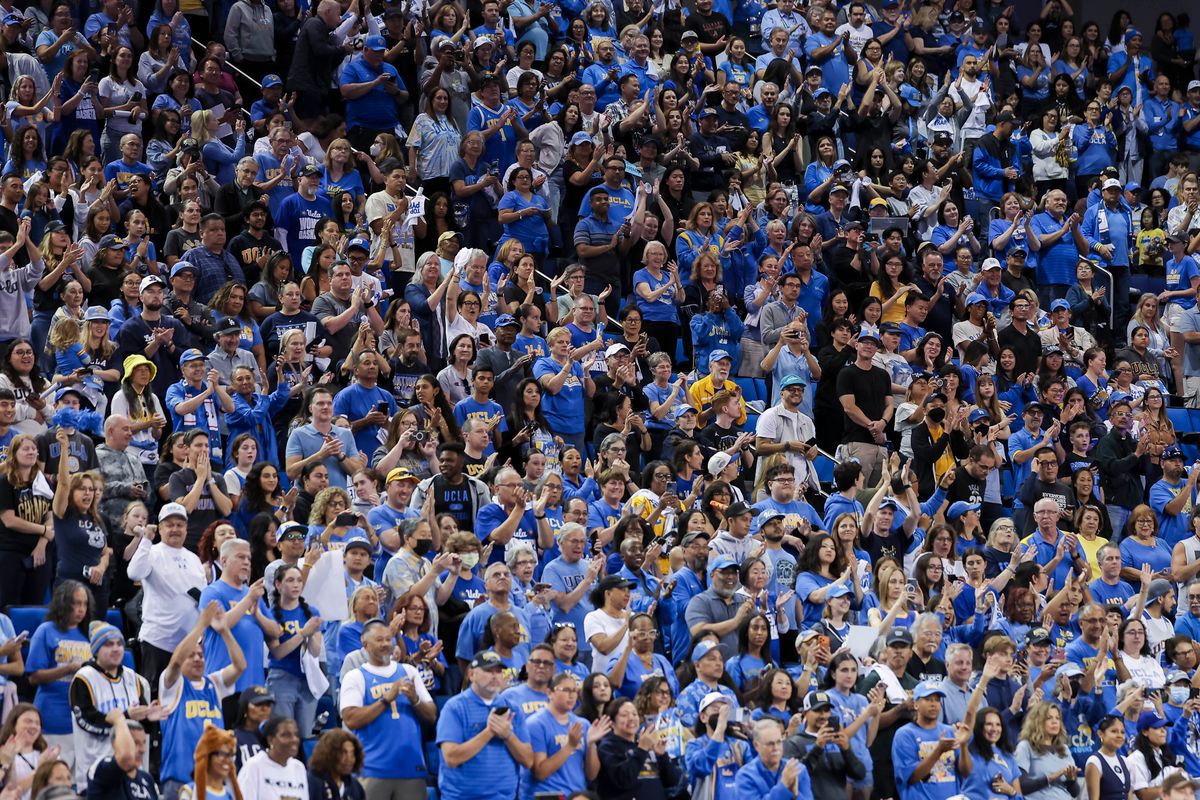 UCLA Bruins fans cheer during the celebration for the NCAA Champion UCLA Women’s basketball team, Wednesday April 8, 2026, in Los Angeles, Calif. UCLA Bruins fans cheer during the celebration for the NCAA Champion UCLA Women’s basketball team, Wednesday April 8, 2026, in Los Angeles, Calif.