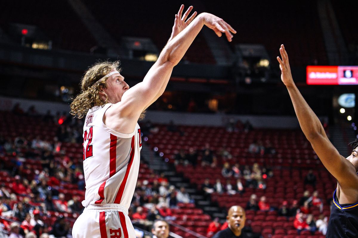 UNLV Runnin' Rebels F Walter Brown (22) shoots a three-point shot against the San Jose State Spartans on Tuesday February 10, 2026, in Las Vegas, Nevada. UNLV Runnin' Rebels F Walter Brown (22) shoots a three-point shot against the San Jose State Spartans on Tuesday February 10, 2026, in Las Vegas, Nevada.