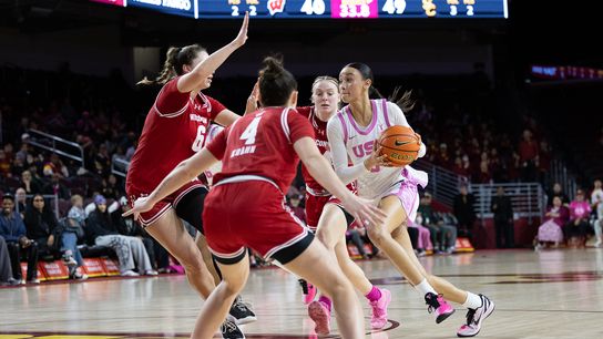 TST Images: The USC Trojans defeat the Wisconsin Badgers 66-59, at Galen Center (Big Ten). Photo by Amber Rodriguez - The Sporting Tribune