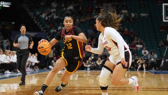 Wooden Award Flashback: JuJu Watkins becomes the perfect bridge between generations at USC taken in Los Angeles (Wooden Award). Photo by Kirby Lee-Imagn Images