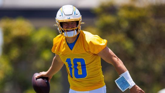 Herbert, Harbaugh exchange praise during camp taken The Bolt (Los Angeles Chargers)