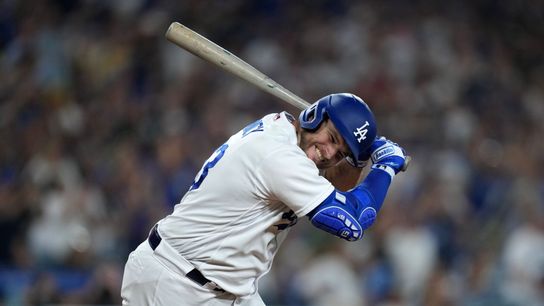 Dodgers fall just short as Braves take game one in slugfest, 8-7 (MLB)