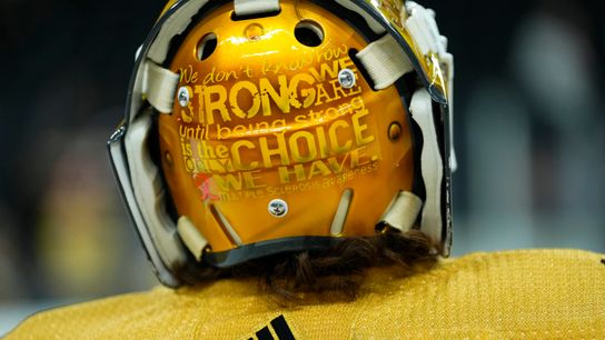 Brossoit's helmet keeps father in back of his mind (News)