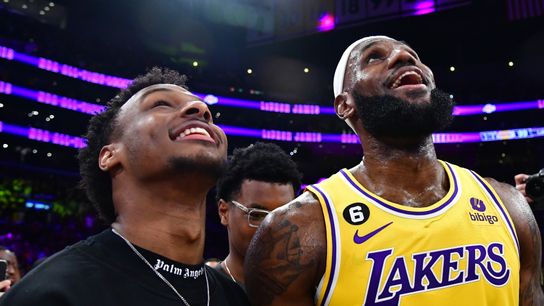 Lakers’ Bronny James says he can handle the pressure of playing with his father, LeBron James taken UCLA Health Training Facility (Los Angeles Lakers)