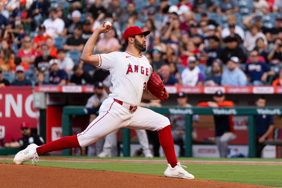 Los Angeles Angels pitcher Grayson Rodriguez (21) throwing the ball during the MLB game against the Houston Astros Monday June 8th, 2026 at Angel's Stadium in Anaheim, Calif. Los Angeles Angels pitcher Grayson Rodriguez (21) throwing the ball during the MLB game against the Houston Astros Monday June 8th, 2026 at Angel's Stadium in Anaheim, Calif.