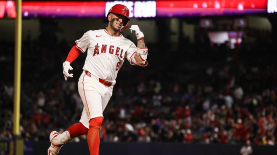 Zach Neto homers in eighth inning to give Angels 4-3 victory over Pirates taken Angel Stadium (Los Angeles Angels). Photo by Paige Creason - The Sporting Tribune