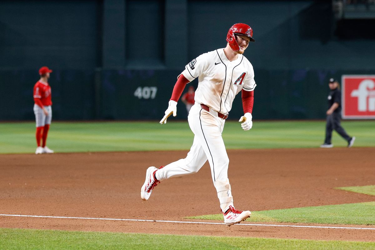 Pavin Smith #26 of the Arizona Diamondbacks celebrates a home run against the Los Angeles Angels at Chase Field on June 16, 2026 in Phoenix, Arizona. Pavin Smith #26 of the Arizona Diamondbacks celebrates a home run against the Los Angeles Angels at Chase Field on June 16, 2026 in Phoenix, Arizona.