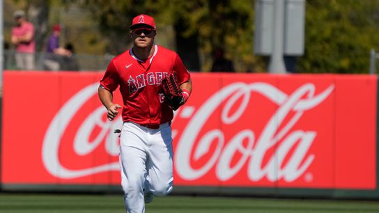 Mike Trout Expected to Move Back to Center Field taken Tempe, AZ. Photo by © Rick Scuteri-Imagn Images