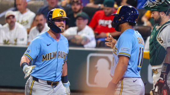 TST Images: Brewers outlast the Athletics, 15-14, in 13 innings at Las Vegas Ballpark taken at Las Vegas Ballpark (Athletics)