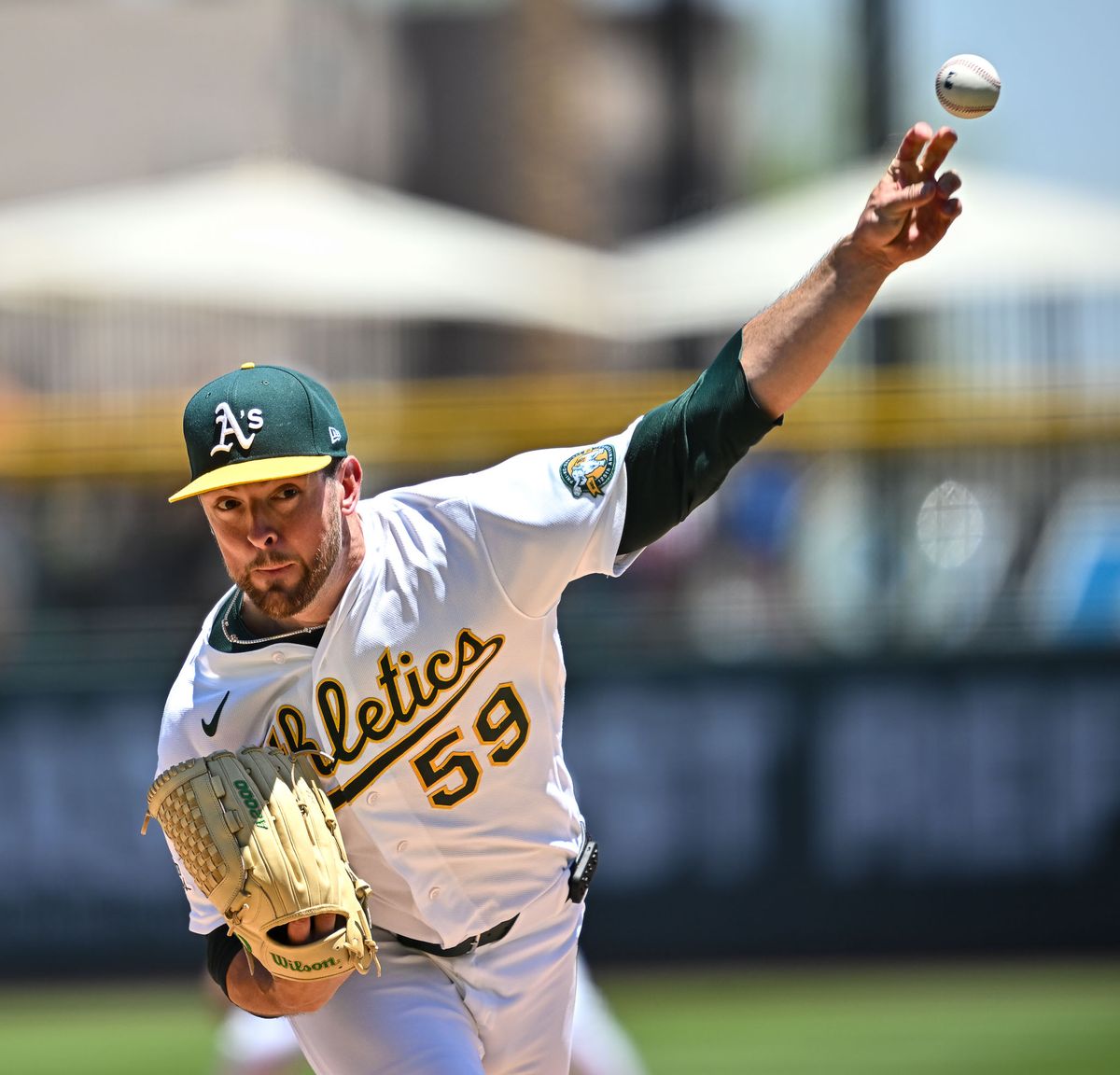 The Las Vegas Athletics pitcher Jeffrey Springs (59) during the MLB game against the Colorado Rockies Sunday June 14th, 2026 in Las Vegas, NV. The Las Vegas Athletics pitcher Jeffrey Springs (59) during the MLB game against the Colorado Rockies Sunday June 14th, 2026 in Las Vegas, NV.