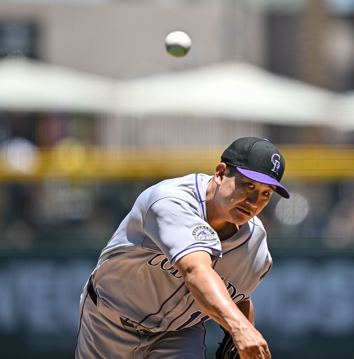 The Colorado Rockies right handed pitcher Tomoyuki Sugano (11) pitches during the MLB game against the Las Vegas Athletics Sunday June 14th, 2026 in Las Vegas, NV. The Colorado Rockies right handed pitcher Tomoyuki Sugano (11) pitches during the MLB game against the Las Vegas Athletics Sunday June 14th, 2026 in Las Vegas, NV.