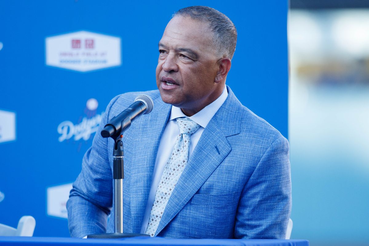 Los Angeles Dodgers manager Dave Roberts speaks during a UNIQLO partnership press conference on March 25, 2026 in Los Angeles, California. Los Angeles Dodgers manager Dave Roberts speaks during a UNIQLO partnership press conference on March 25, 2026 in Los Angeles, California.