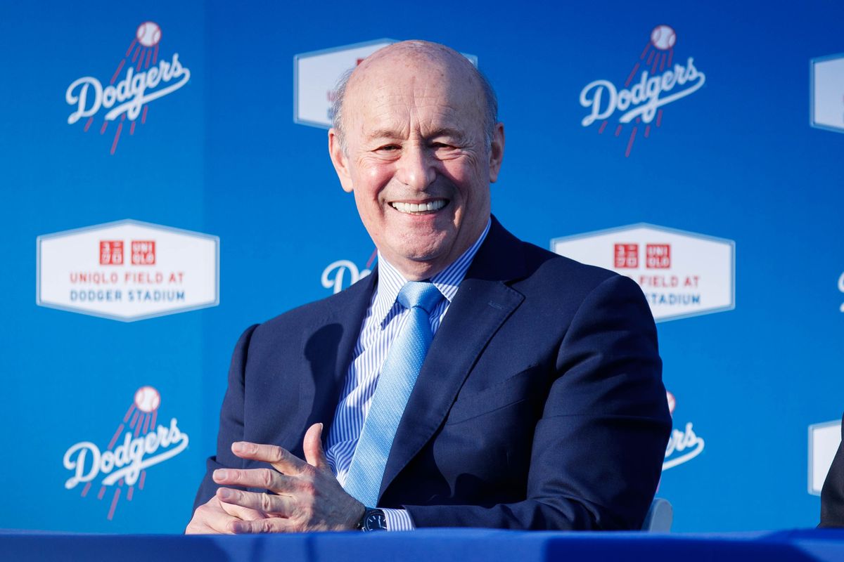 Los Angeles Dodgers founder & CEO Stan Kasten laughs during a UNIQLO partnership press conference on March 25, 2026 in Los Angeles, California. Los Angeles Dodgers founder & CEO Stan Kasten laughs during a UNIQLO partnership press conference on March 25, 2026 in Los Angeles, California.