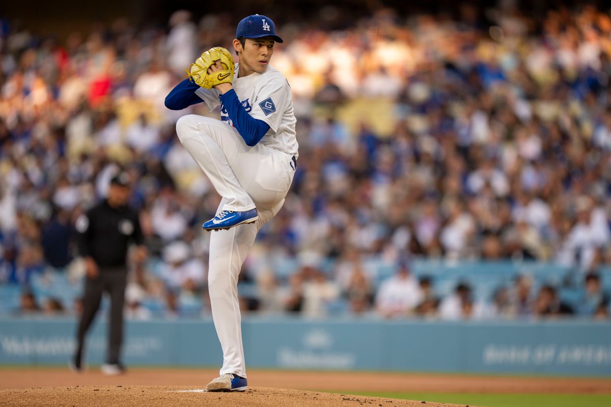 Los Angeles Dodgers pitcher Roki Sasaki (11) pitching during an MLB baseball game against the Baltimore Orioles on June 19th, 2026 in Los Angeles, CA. Los Angeles Dodgers pitcher Roki Sasaki (11) pitching during an MLB baseball game against the Baltimore Orioles on June 19th, 2026 in Los Angeles, CA.