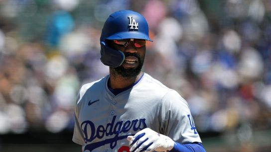 Jason Heyward announces retirement after 16-year MLB career taken in Los Angeles (Los Angeles Dodgers). Photo by Darren Yamashita-Imagn Images
