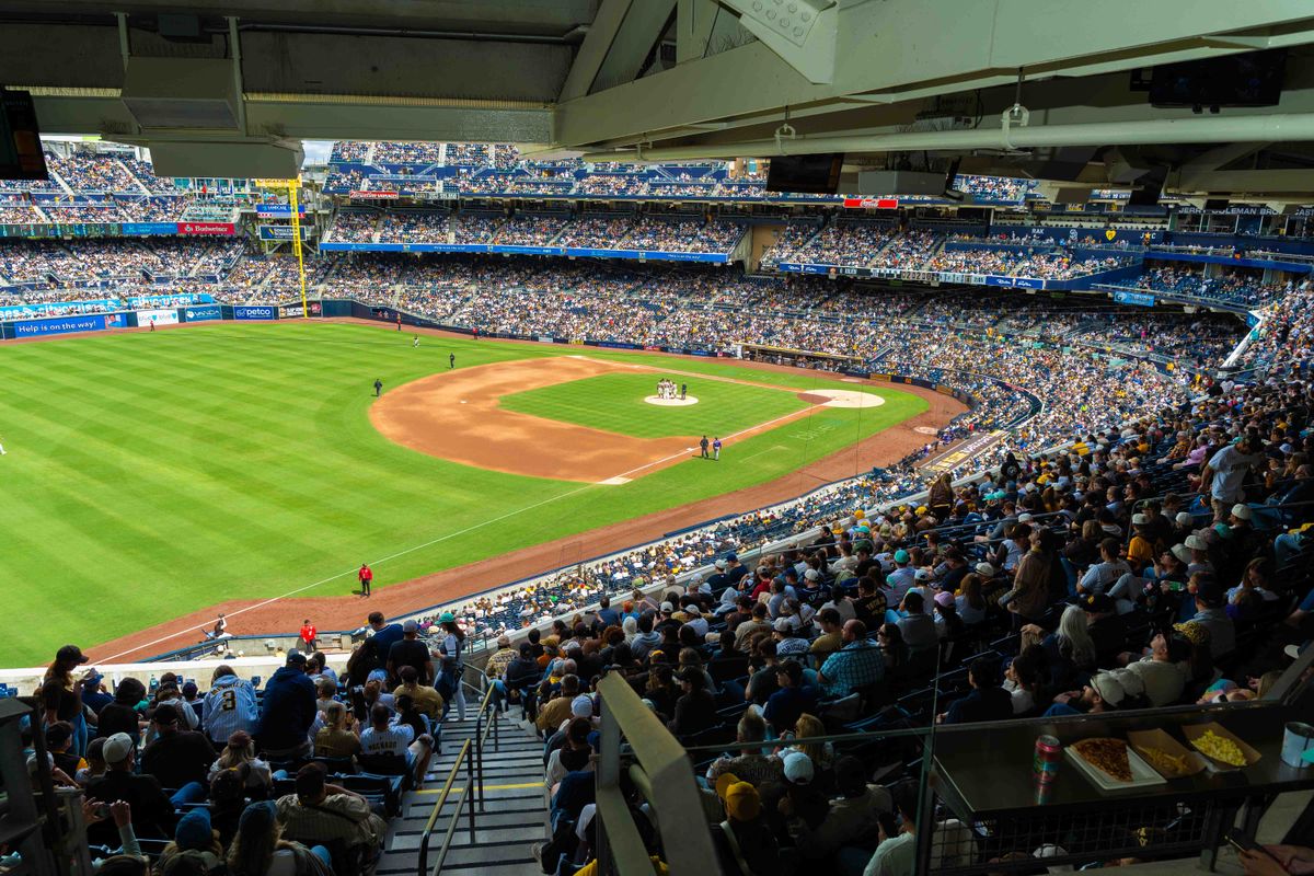 Fans attend an MLB game between the Colorado Rockies and the San Diego Padres, Sunday April 12, 2026 at Petco Park in San Diego, Calif. Fans attend an MLB game between the Colorado Rockies and the San Diego Padres, Sunday April 12, 2026 at Petco Park in San Diego, Calif.