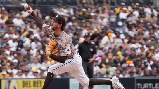 Padres starting pitcher Griffin Canning (17) pitches the ball during an MLB baseball game against the White Sox, Sunday May 03, 2026 in San Diego, California. Padres starting pitcher Griffin Canning (17) pitches the ball during an MLB baseball game against the White Sox, Sunday May 03, 2026 in San Diego, California.