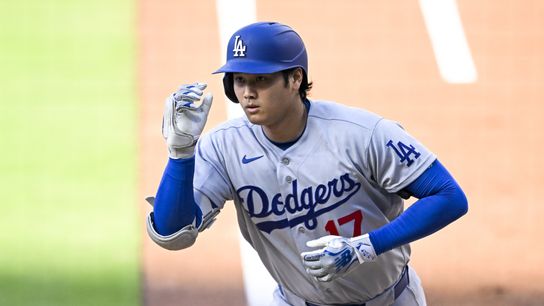 May 20, 2026; San Diego, California, USA; Los Angeles Dodgers designated hitter Shohei Ohtani (17) crosses the plate after hitting a solo home run during the first inning as San Diego Padres third baseman Manny Machado (13) looks on at Petco Park. May 20, 2026; San Diego, California, USA; Los Angeles Dodgers designated hitter Shohei Ohtani (17) crosses the plate after hitting a solo home run during the first inning as San Diego Padres third baseman Manny Machado (13) looks on at Petco Park.