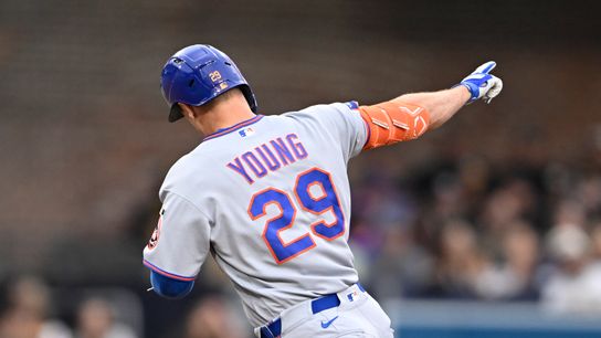 Jun 5, 2026; San Diego, California, USA; New York Mets first baseman Jared Young (29) rounds the bases after hitting a solo home run during the second inning against the San Diego Padres at Petco Park. Jun 5, 2026; San Diego, California, USA; New York Mets first baseman Jared Young (29) rounds the bases after hitting a solo home run during the second inning against the San Diego Padres at Petco Park.