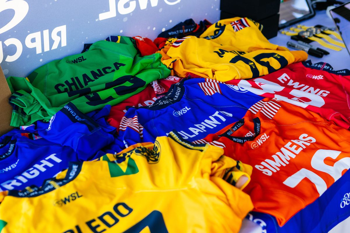 Competitor jerseys. Pat Nolan/World Surf League Competitor jerseys. Pat Nolan/World Surf League