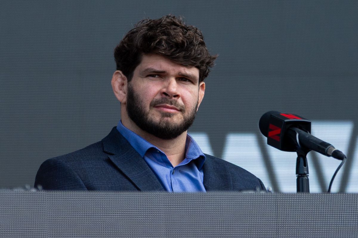 MMA fighter Philipe Lins looks on during a pre-fight press conference for a Netflix fight, Tuesday March 10, 2026 in Inglewood, Calif. MMA fighter Philipe Lins looks on during a pre-fight press conference for a Netflix fight, Tuesday March 10, 2026 in Inglewood, Calif.