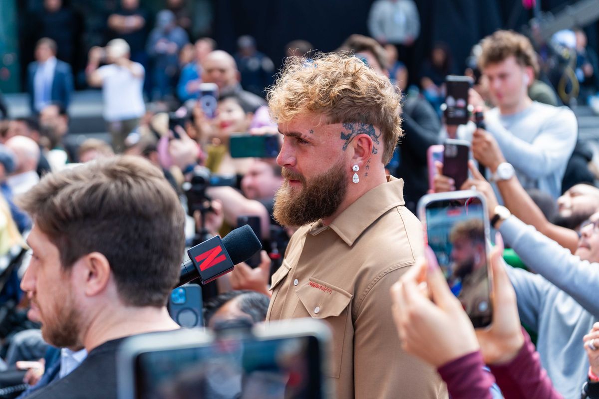Most Valuable Promotions Co-Founder Jake Paul speaks to the fighters during a pre-fight press conference for a Netflix fight, Tuesday March 10, 2026 in Inglewood, Calif. Most Valuable Promotions Co-Founder Jake Paul speaks to the fighters during a pre-fight press conference for a Netflix fight, Tuesday March 10, 2026 in Inglewood, Calif.