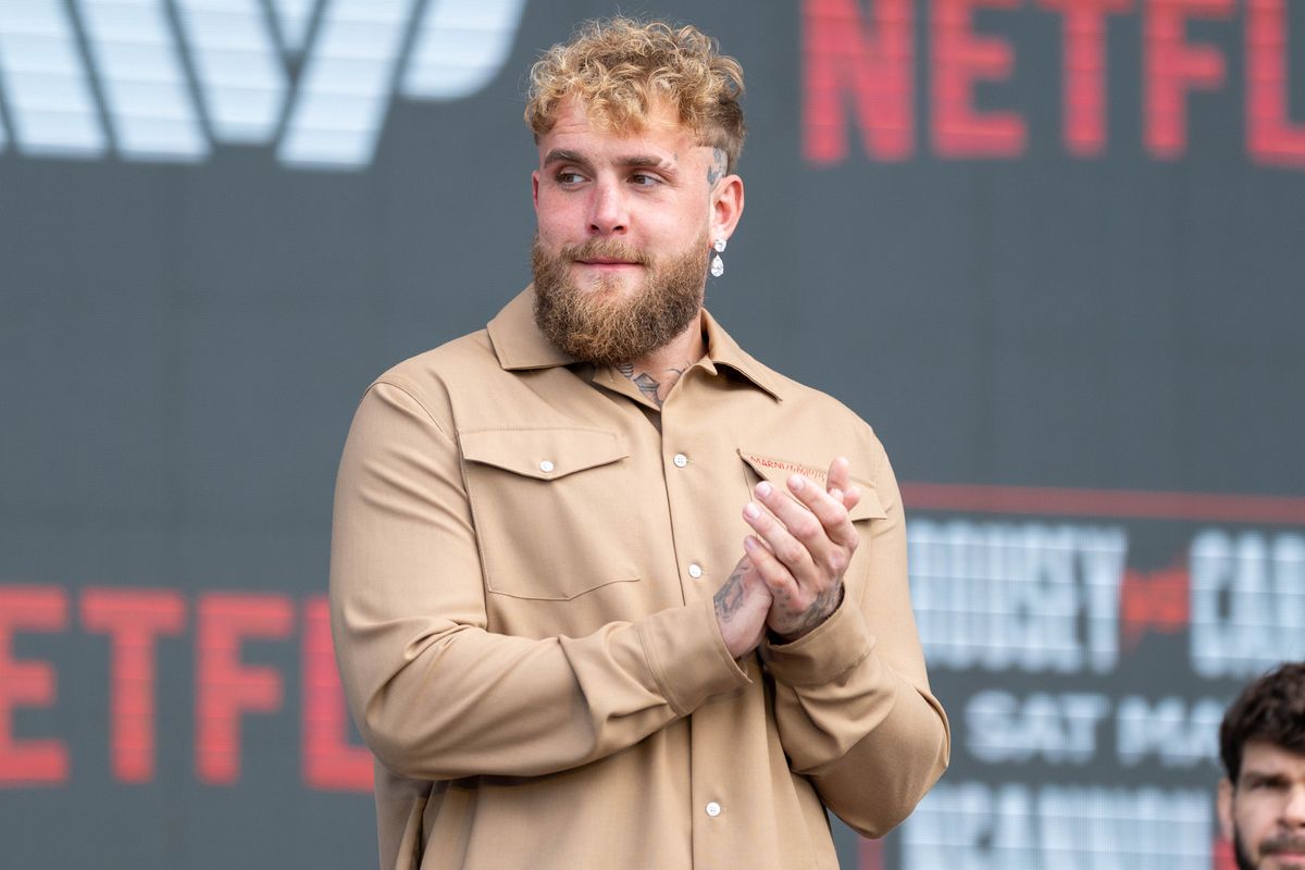 Most Valuable Promotions Co-Founder Jake Paul looks on during a pre-fight press conference for a Netflix fight, Tuesday March 10, 2026 in Inglewood, Calif. Most Valuable Promotions Co-Founder Jake Paul looks on during a pre-fight press conference for a Netflix fight, Tuesday March 10, 2026 in Inglewood, Calif.