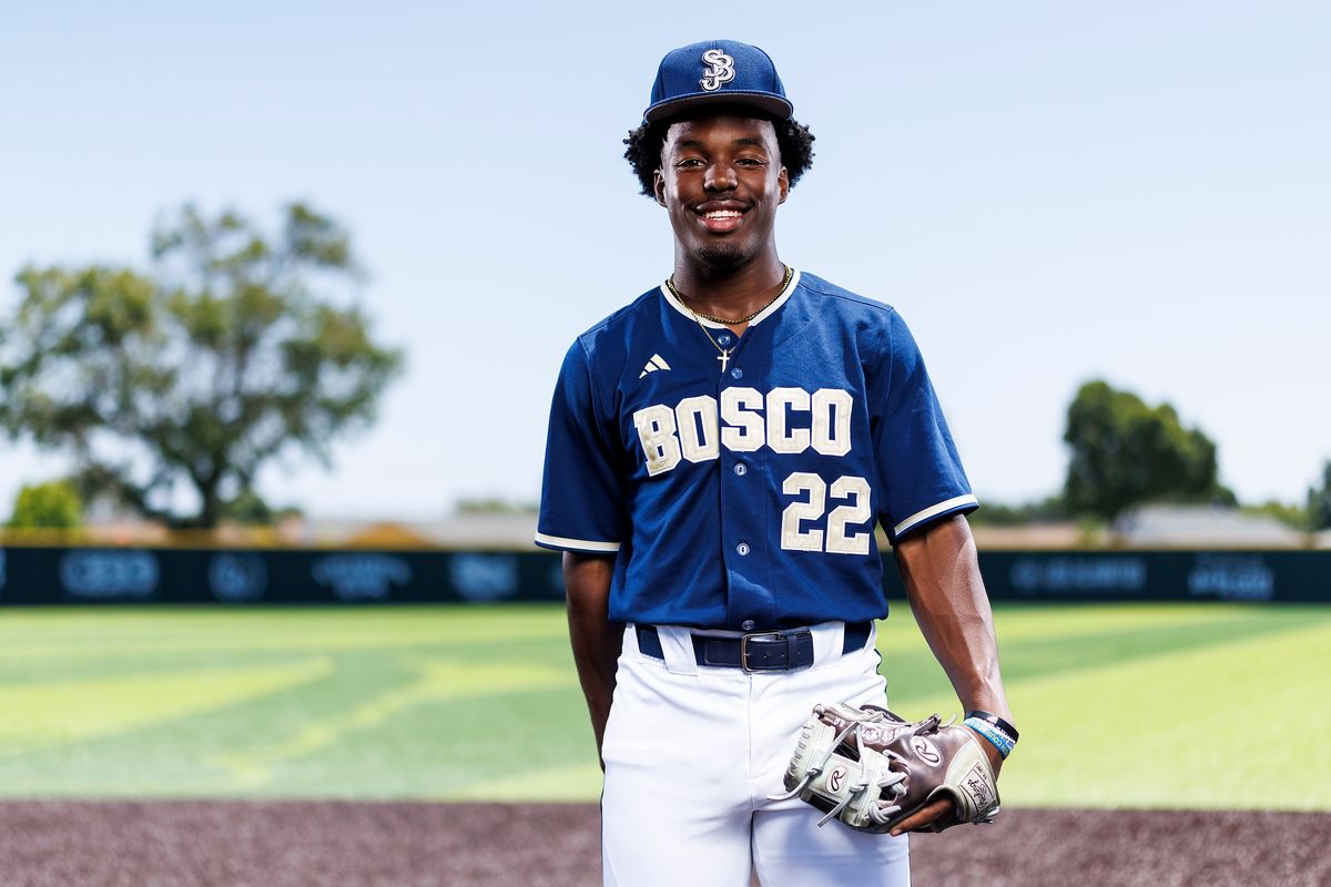 James Clark #22 of St. John Bosco High School poses for a portrait at St. John Bosco High School on May 21, 2026 in Bellflower, California. James Clark #22 of St. John Bosco High School poses for a portrait at St. John Bosco High School on May 21, 2026 in Bellflower, California.