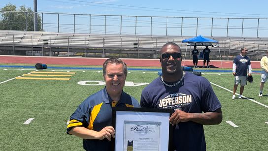 ‘Unc’ Gets His Day: Chargers safety Tony Jefferson Honored by Chula Vista taken at Eastlake High School (Los Angeles Chargers)