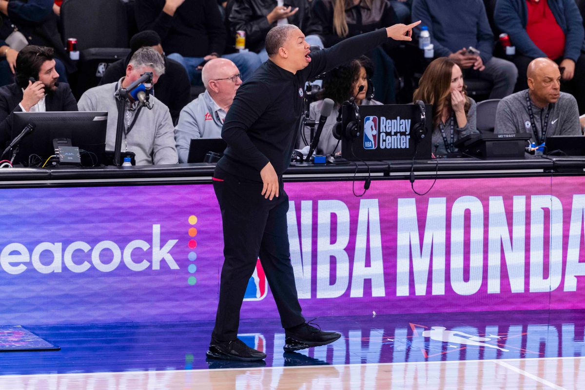 Head coach Tyronn Lue of the LA Clippers points and yells to his players during an NBA basketball game against the Golden State Warriors, Monday January 5, 2026 in Inglewood, Calif. Head coach Tyronn Lue of the LA Clippers points and yells to his players during an NBA basketball game against the Golden State Warriors, Monday January 5, 2026 in Inglewood, Calif.