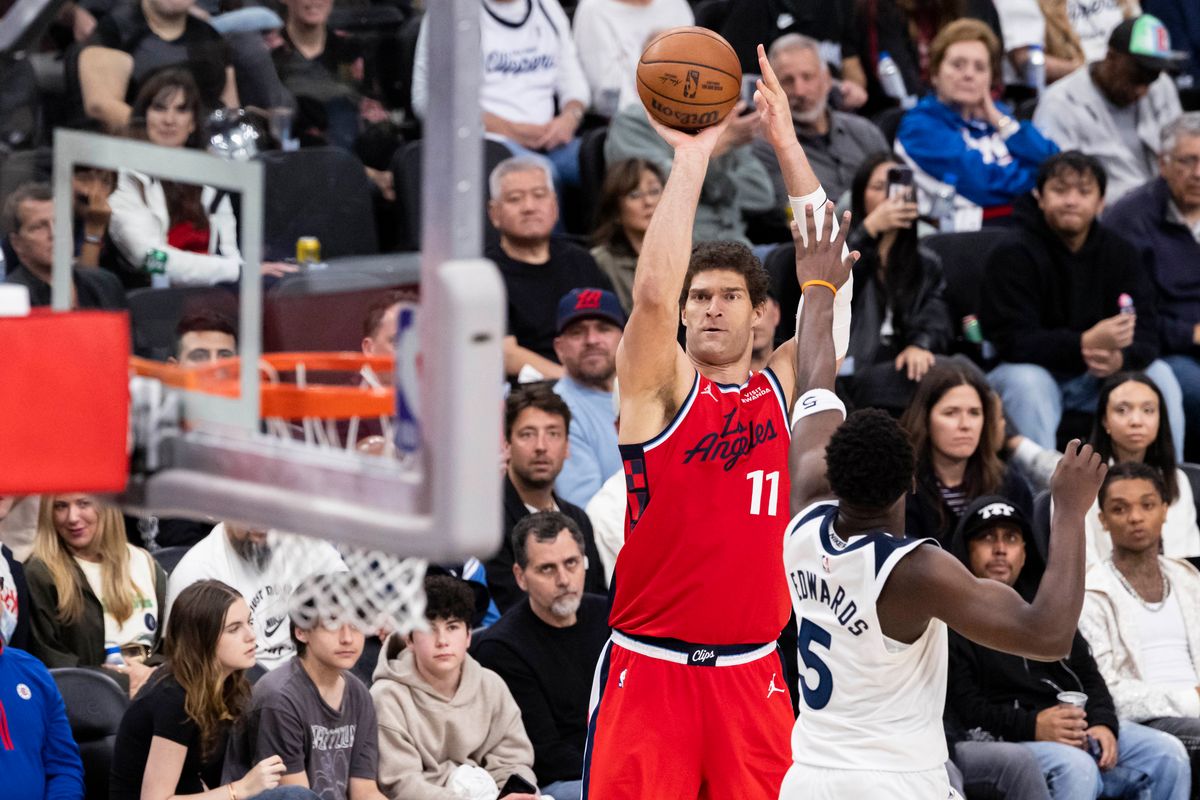 Brook Lopez #11 of the LA Clippers shoots the ball during an NBA basketball game against the Minnesota Timberwolves, Thursday February 26, 2026 in Inglewood, Calif. Brook Lopez #11 of the LA Clippers shoots the ball during an NBA basketball game against the Minnesota Timberwolves, Thursday February 26, 2026 in Inglewood, Calif.