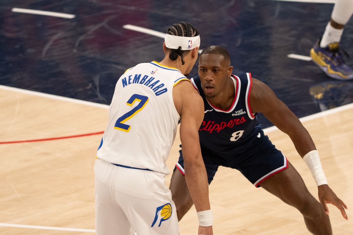 LA Clippers guard Kris Dunn (2) plays defense during an NBA game between the Indiana Pacers and the LA Clippers on Wednesday, March 4, 2026 at Intuit Dome in Inglewood Calif LA Clippers guard Kris Dunn (2) plays defense during an NBA game between the Indiana Pacers and the LA Clippers on Wednesday, March 4, 2026 at Intuit Dome in Inglewood Calif