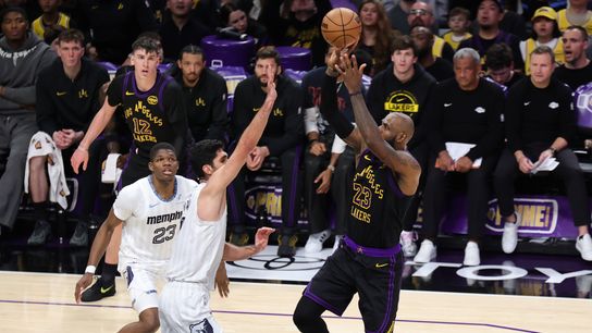 TST Images: Lakers beat the Grizzlies, 128-121 at Crypto Arena taken Crypto.com Arena (Los Angeles Lakers)