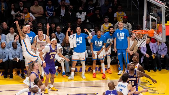 TST Images: Thunder beat Lakers, 119-110, at Crypto.com Arena taken at Crypto.com Arena (Los Angeles Lakers)