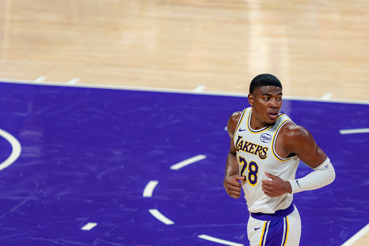 Los Angeles Lakers forward Rui Hachimura (28) returning to defense during an NBA basketball game against the Utah Jazz on April 12th, 2026 in Los Angeles, CA. Los Angeles Lakers forward Rui Hachimura (28) returning to defense during an NBA basketball game against the Utah Jazz on April 12th, 2026 in Los Angeles, CA.