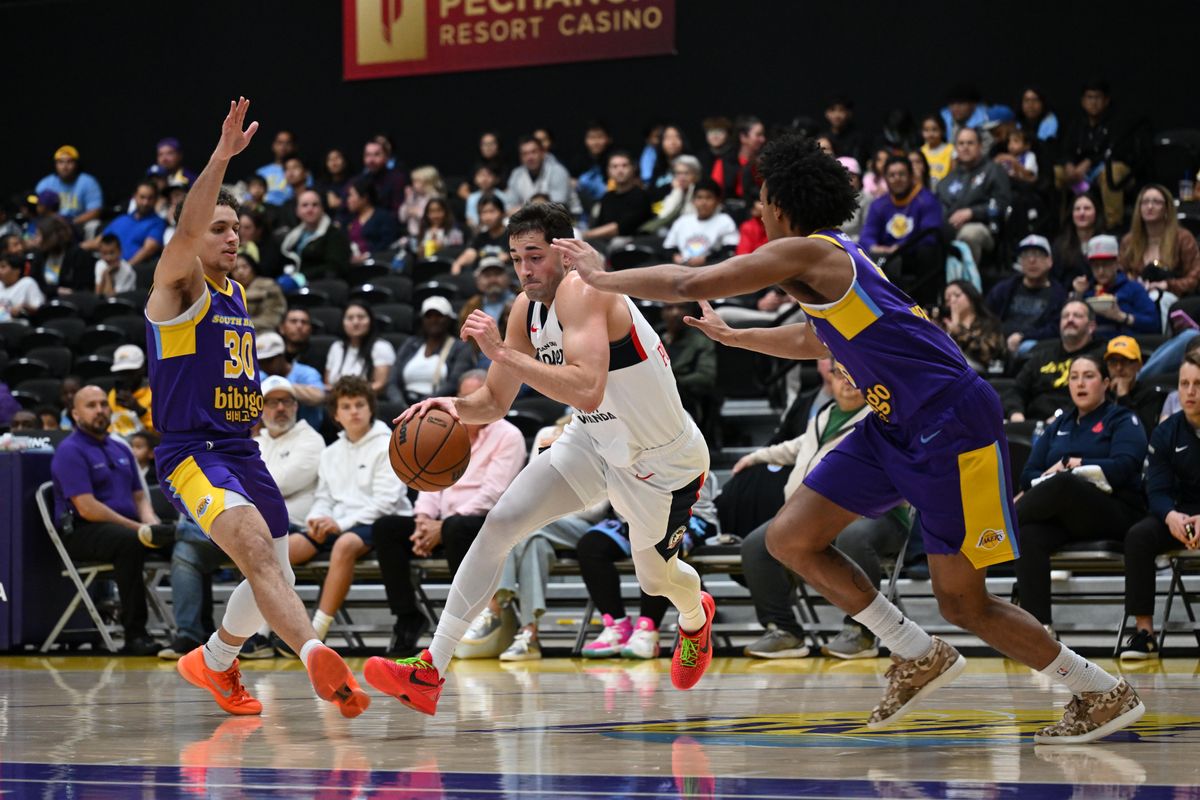San Diego Clippers Forward Patrick Baldwin Jr (23) drives through the defenseE during a G-League basketball game between the South Bay Lakers and San Diego Clippers Wednesday, January 14, 2026 at UCLA Health Training Center in El Segundo, Calif. San Diego Clippers Forward Patrick Baldwin Jr (23) drives through the defenseE during a G-League basketball game between the South Bay Lakers and San Diego Clippers Wednesday, January 14, 2026 at UCLA Health Training Center in El Segundo, Calif.