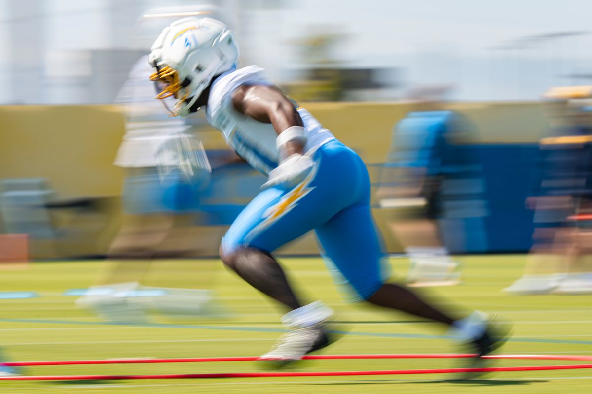Los Angeles Chargers safety Myles Purchase (41) during Chargers training camp at the Bolt on Wednesday, July 29th in El Segundo, CA. Los Angeles Chargers safety Myles Purchase (41) during Chargers training camp at the Bolt on Wednesday, July 29th in El Segundo, CA.