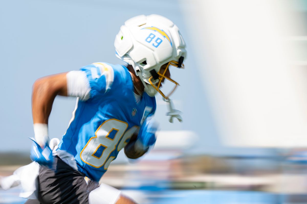 Los Angeles Chargers wide receiver Brenen Thompson (89) during Chargers training camp at The Bolt on Monday, July 30th in El Segundo, CA. Los Angeles Chargers wide receiver Brenen Thompson (89) during Chargers training camp at The Bolt on Monday, July 30th in El Segundo, CA.