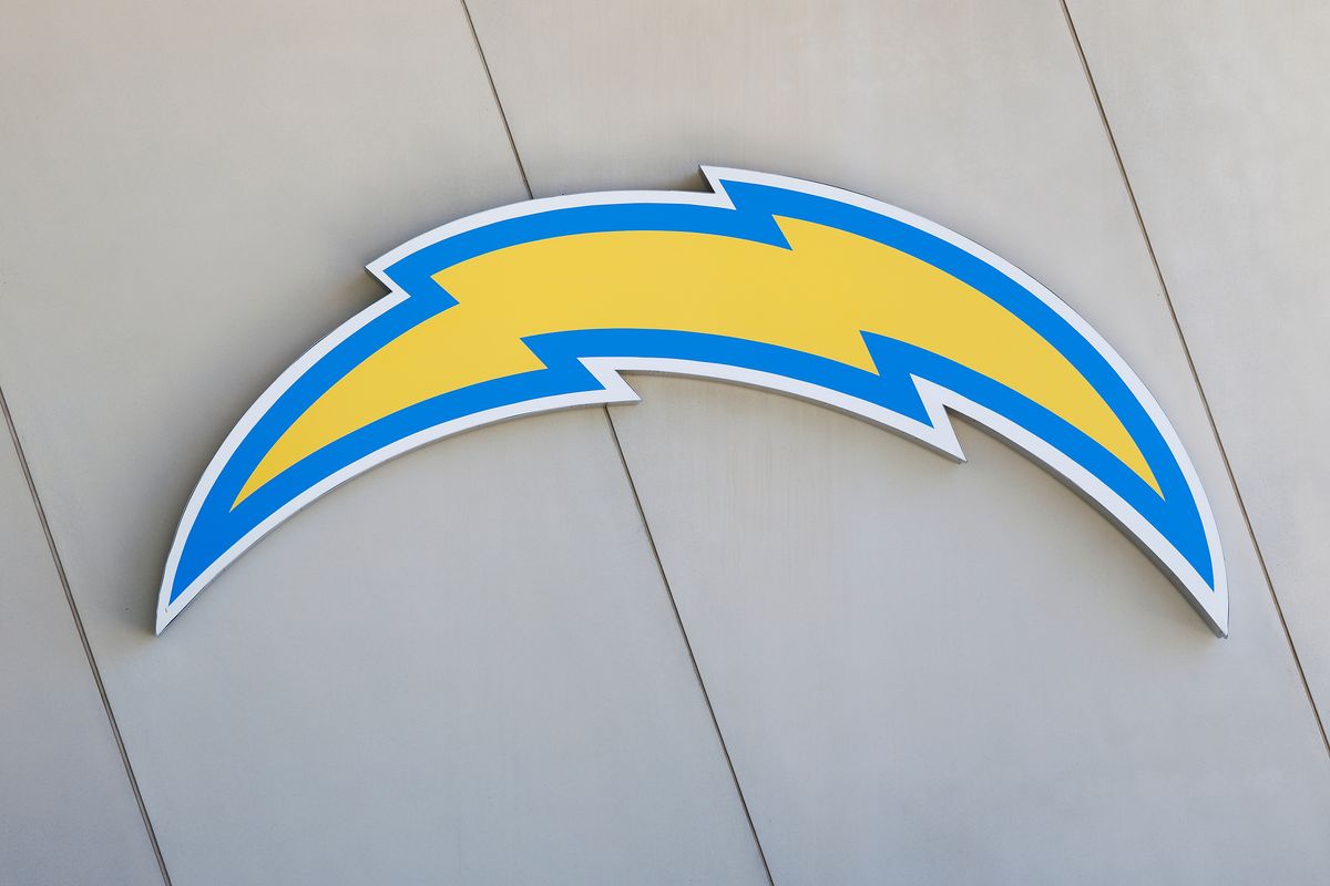 A detail view of a Los Angeles Chargers logo after offseason workouts at The Bolt on April 20, 2026 in El Segundo, California. A detail view of a Los Angeles Chargers logo after offseason workouts at The Bolt on April 20, 2026 in El Segundo, California.