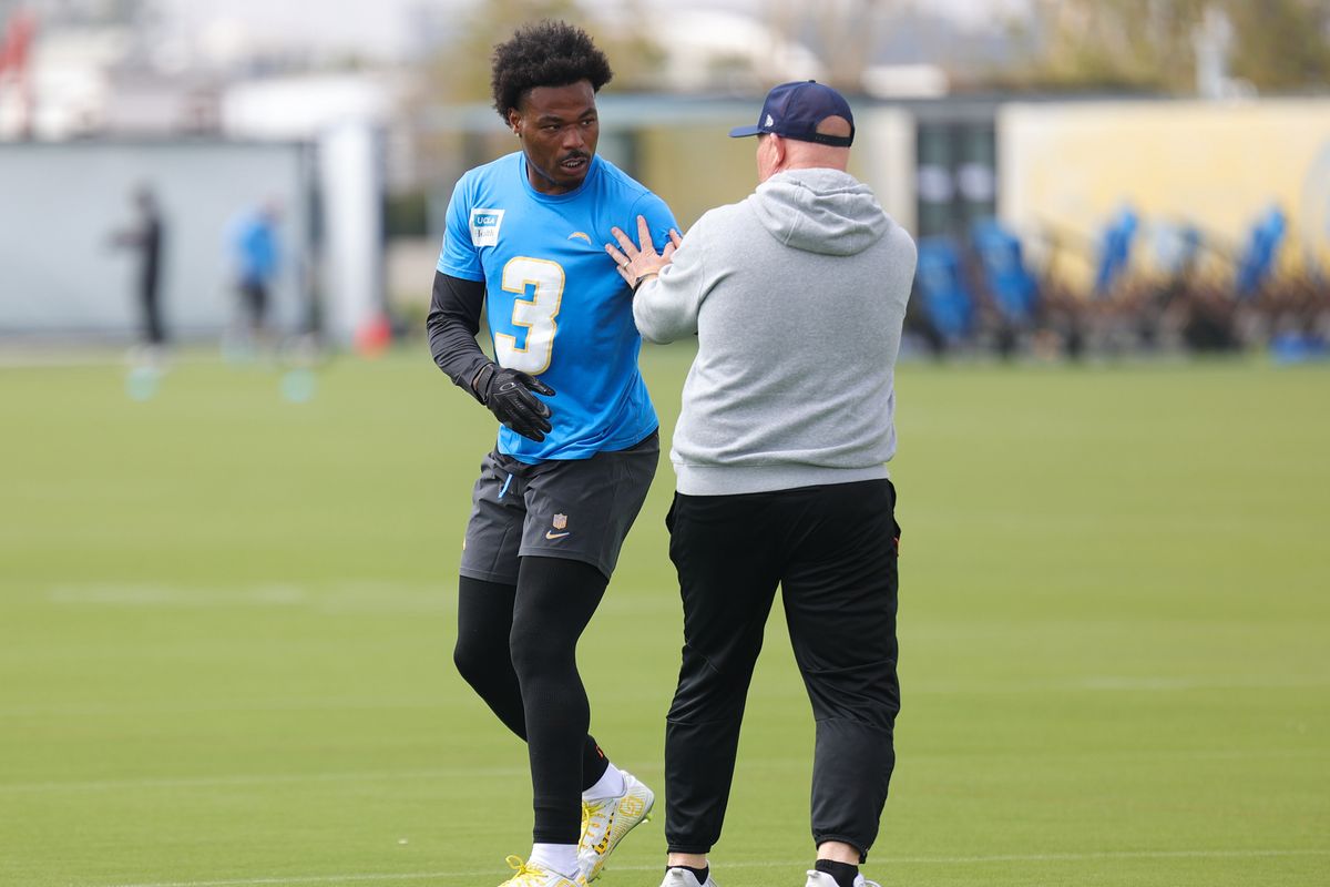 Los Angeles Chargers defensive back Derwin James (3) participating in drills during Chargers organized team activities on May 11th, 2026 in El Segundo, CA. Los Angeles Chargers defensive back Derwin James (3) participating in drills during Chargers organized team activities on May 11th, 2026 in El Segundo, CA.