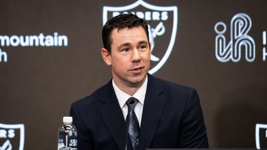 Raiders hire Klint Kubiak as head coach, marking a new era ahead of training camp taken in Las Vegas (Las Vegas Raiders)
