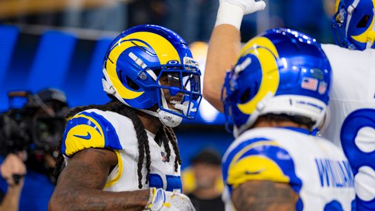 Los Angeles Rams wide receiver, Davantae Adams (17) celebrates a touchdown catch during an NFL football game against the Tampa Bay Buccaneers on November 23, 2025 in Los Angeles, CA. Los Angeles Rams wide receiver, Davantae Adams (17) celebrates a touchdown catch during an NFL football game against the Tampa Bay Buccaneers on November 23, 2025 in Los Angeles, CA.